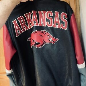 Pro Edge Arkansas razorback leather Jacket